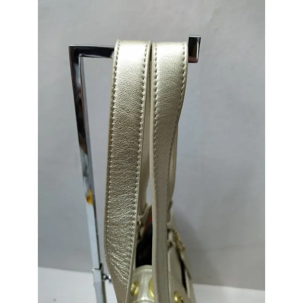 Coach Lily Metallic Gold Leather Limited Ed TurnLock Tote Bag - VTG